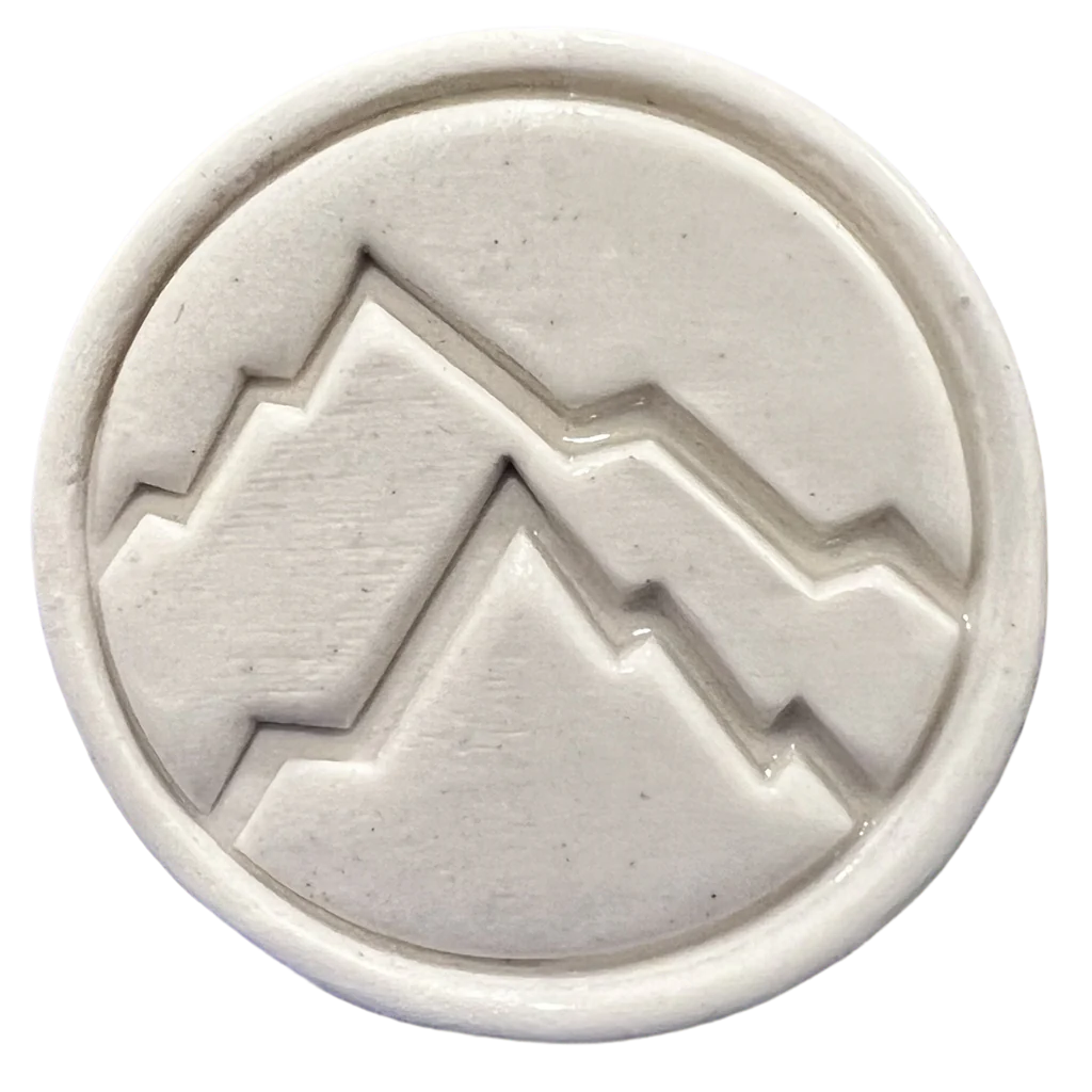 BMX test tile from Rocky Mountain Clay showing soft white oxidation finish